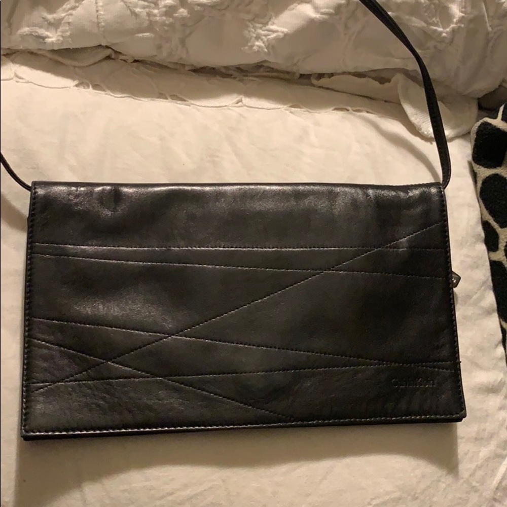 Calvin Klein soft leather envelope sz wallet purse